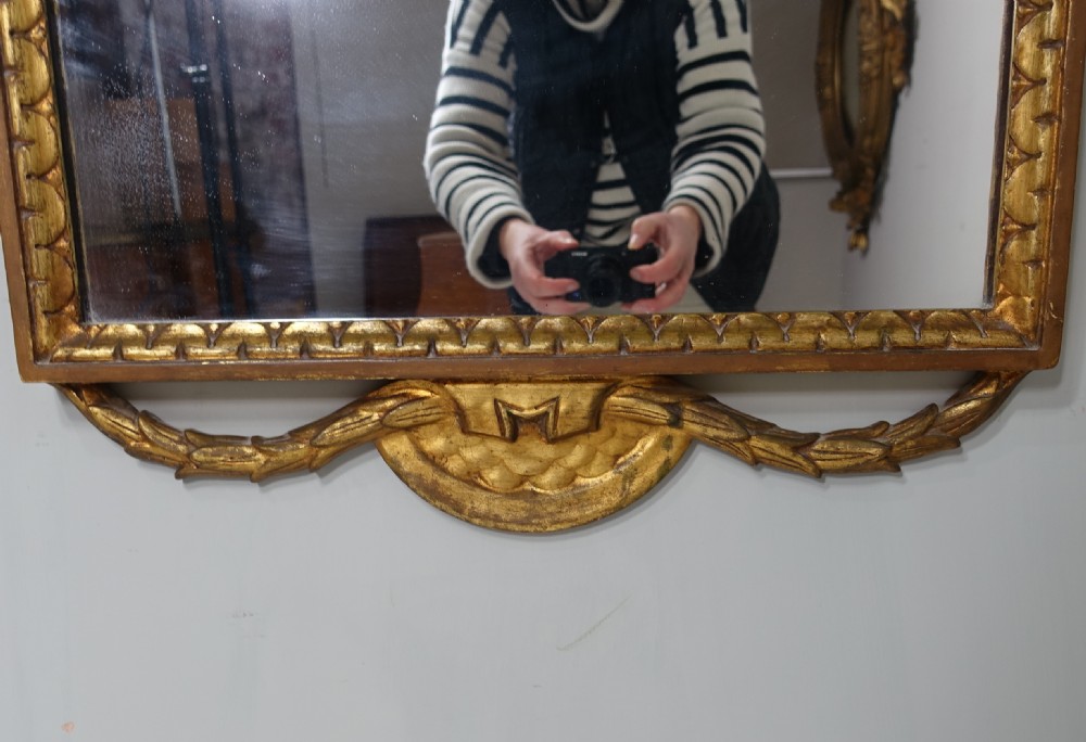 EARLY 19TH C CARVED GILTWOOD MIRROR View VI
