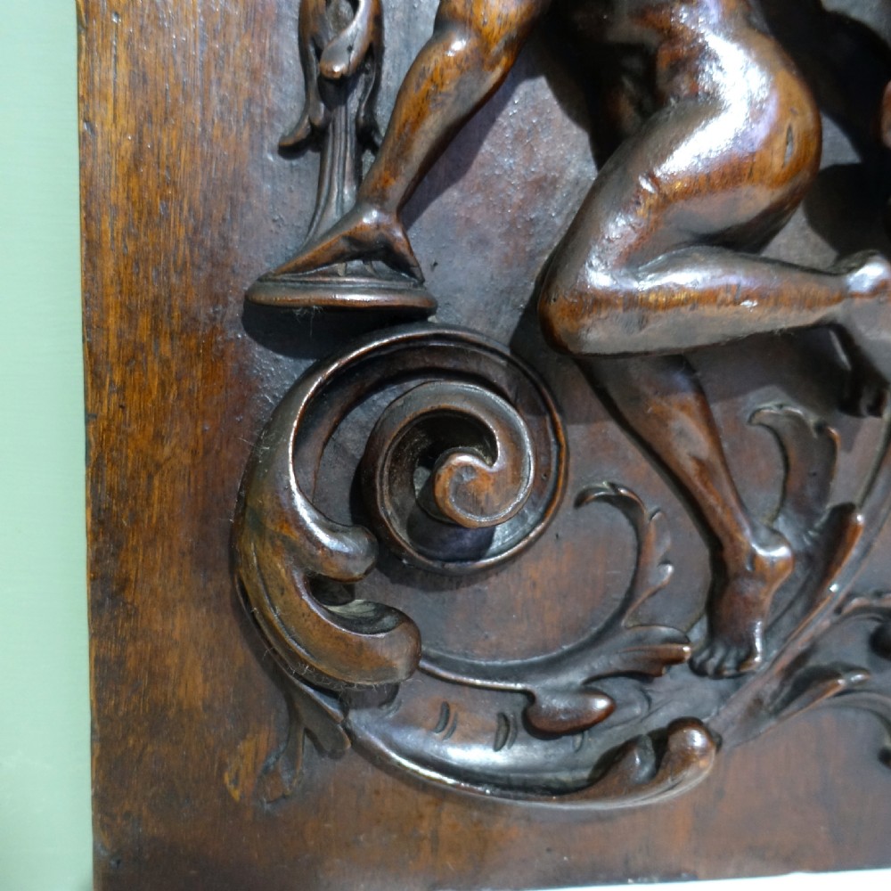 19TH C CARVED WALNUT PANEL View III