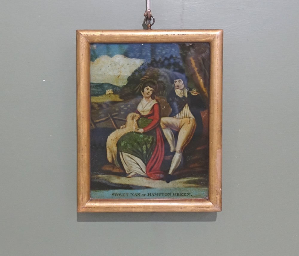 EARLY 19TH C GLASS PICTURE