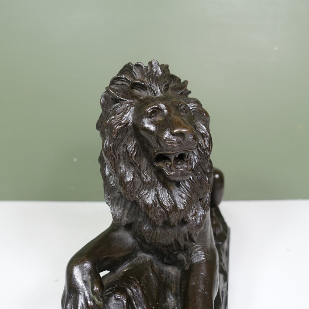 19TH C BRONZE LION View III