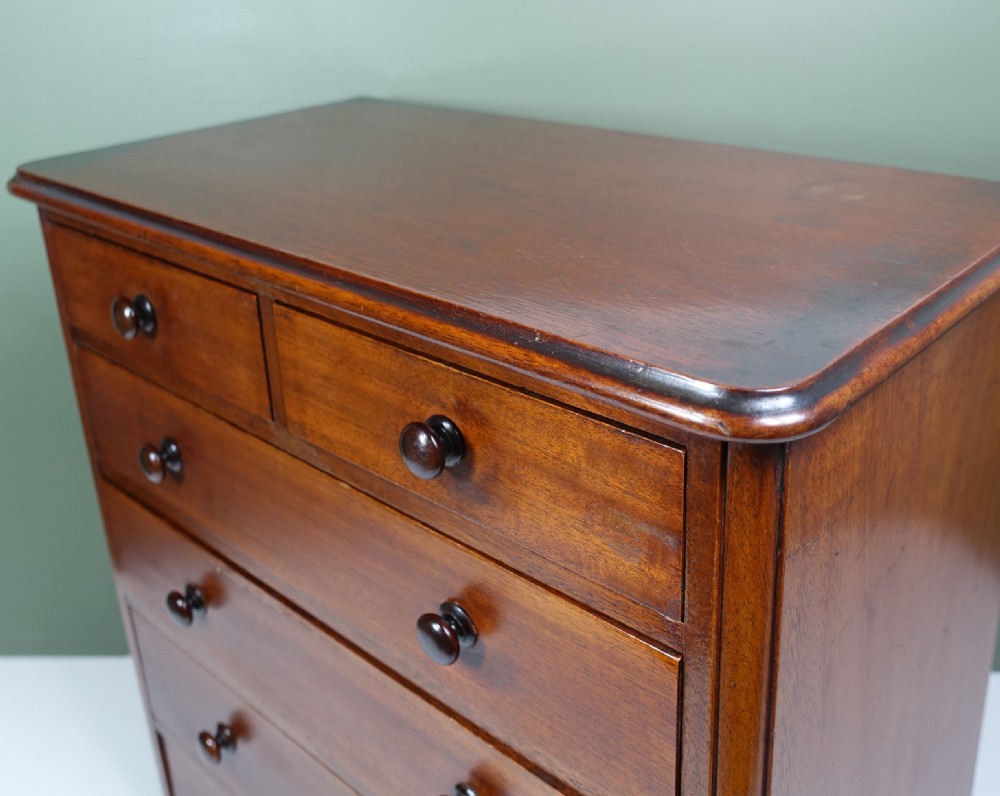 19TH C MINIATURE MAHOGANY CHEST View V