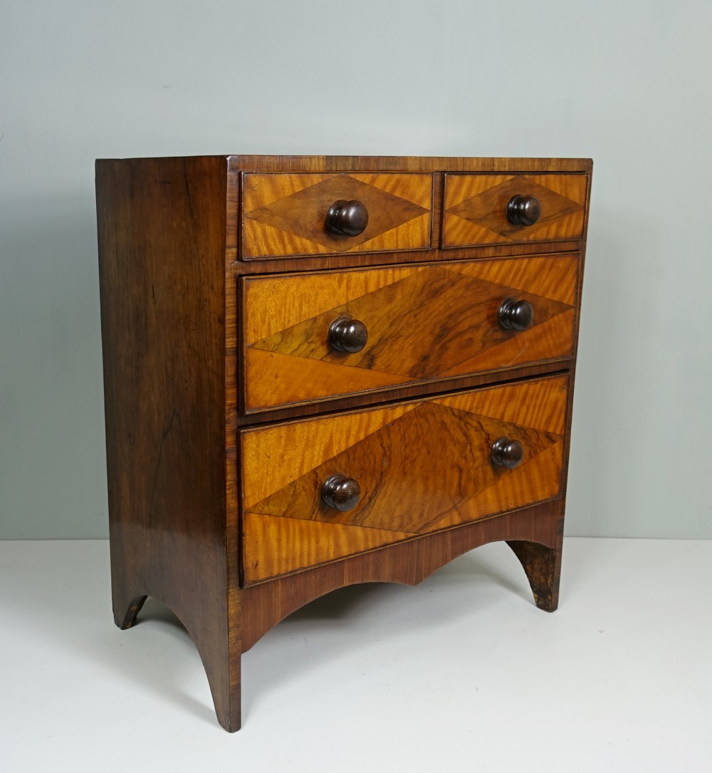 19TH C ROSEWOOD MINIATURE CHEST