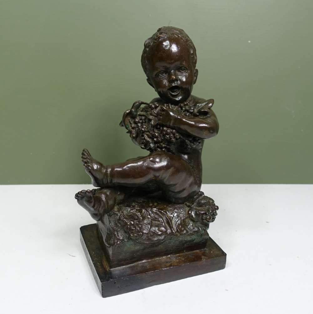 19TH C BRONZE OF THE YOUNG BACCHUS