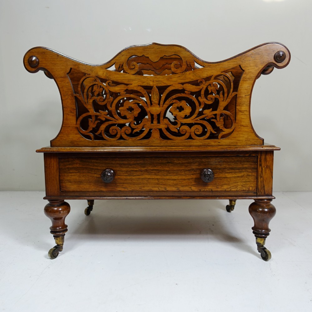 19TH C ROSEWOOD CANTERBURY