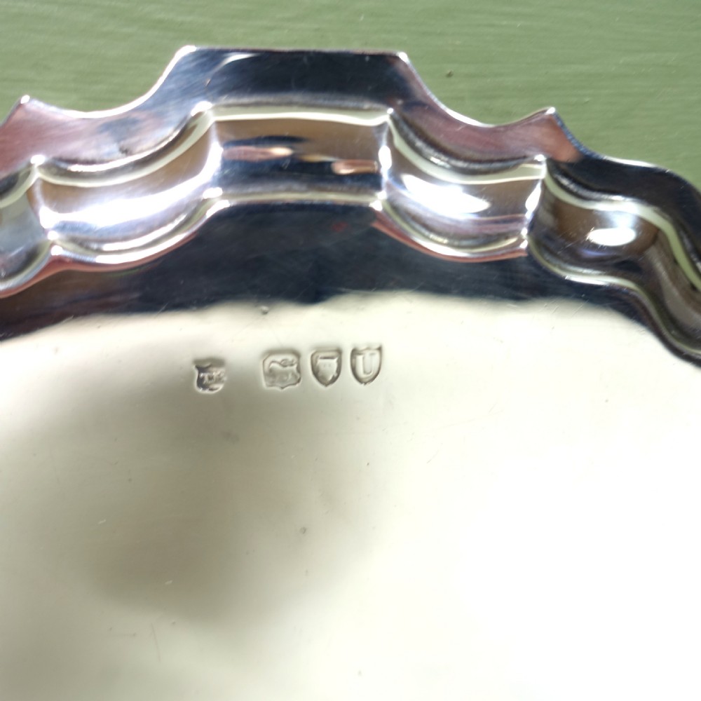 SOLID SILVER SALVER, LONDON 1895 View VI