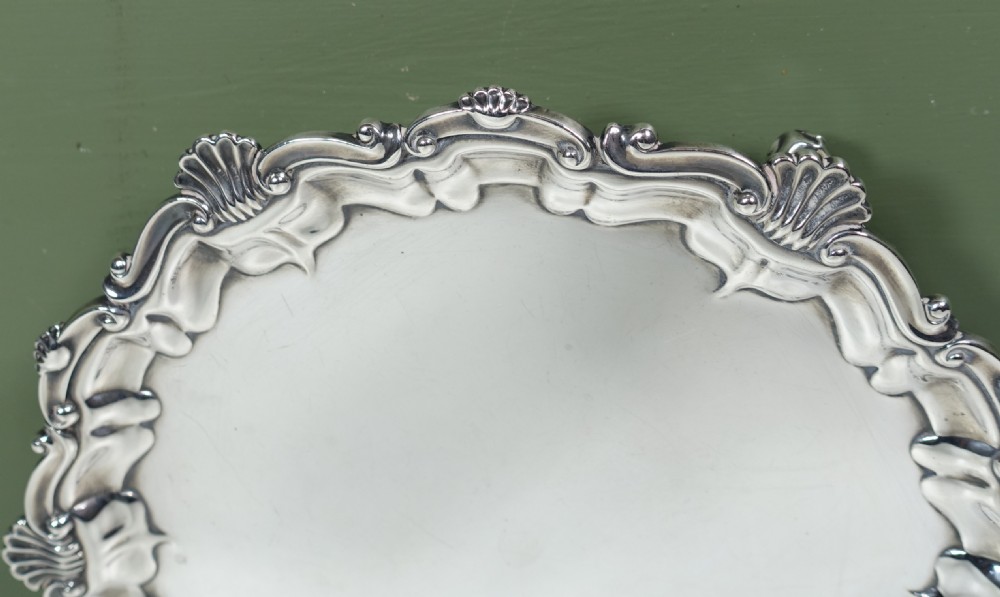 SOLID SILVER SALVER, BIRMINGHAM 1932 View II