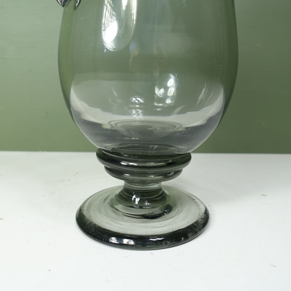 ELEGANT 19TH C GLASS JUG, EWER View VI