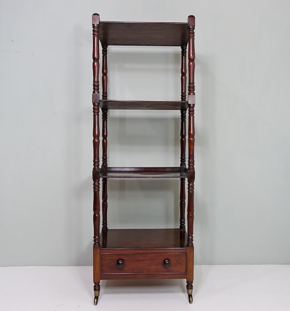 19TH C MAHOGANY WHATNOT