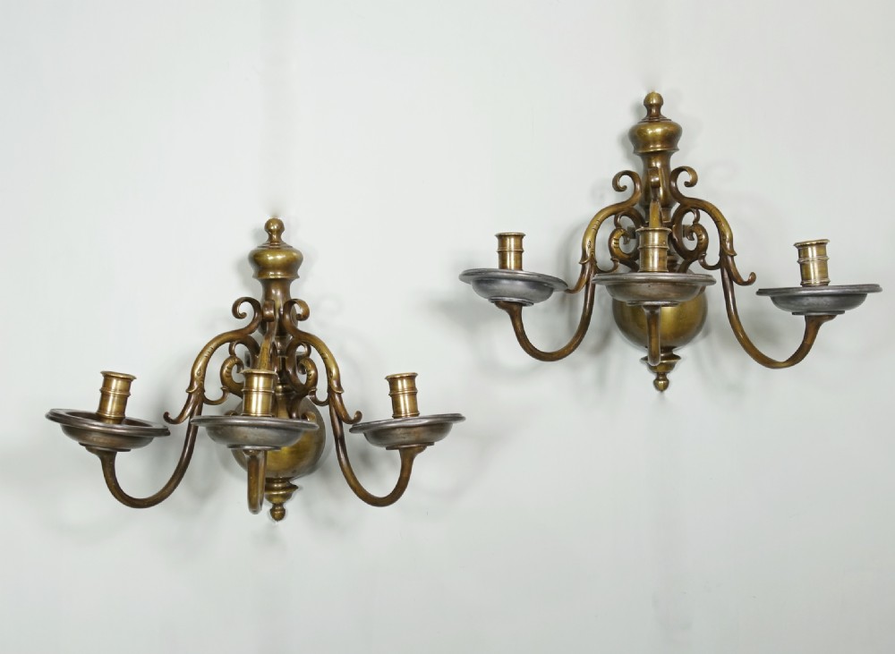 PAIR OF 19TH C WALL SCONCES