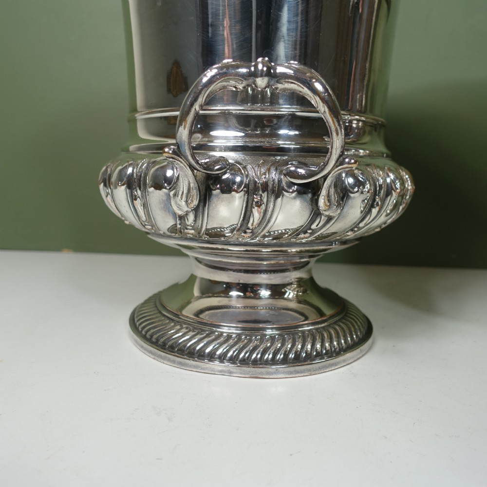 PAIR OF 19TH C SILVERPLATED WINE COOLERS View II