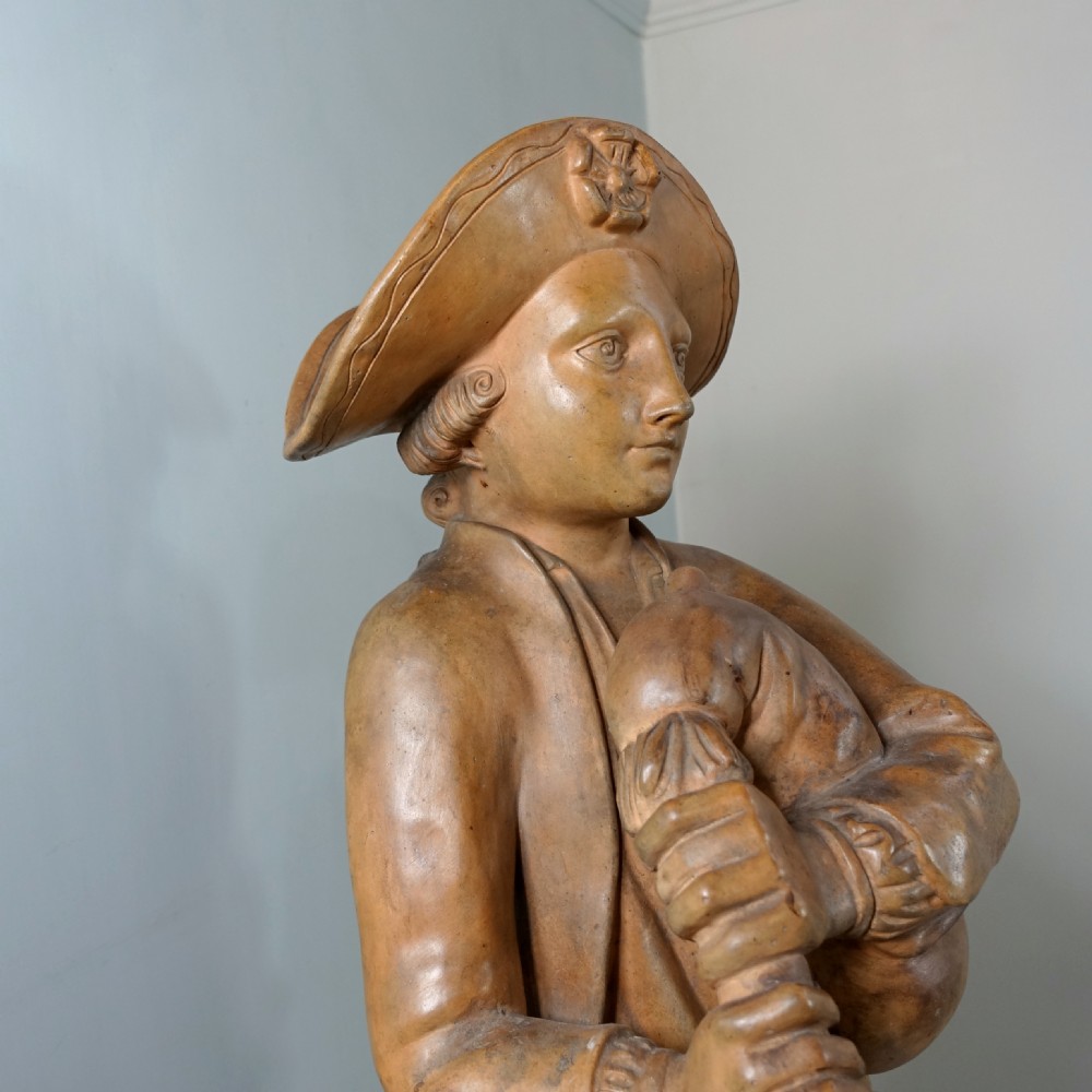 LARGE 19TH C TERRACOTTA FIGURE View V