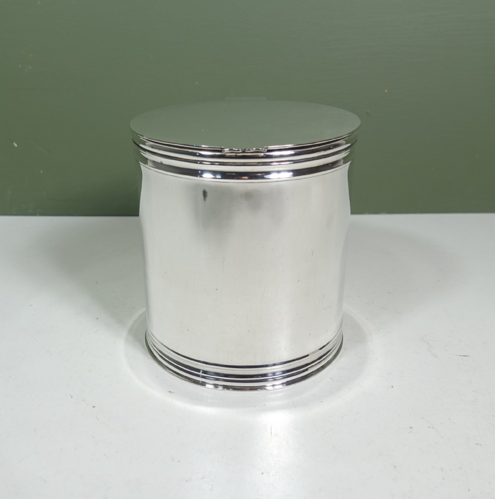 19TH C SILVER PLATED BISCUIT BARREL