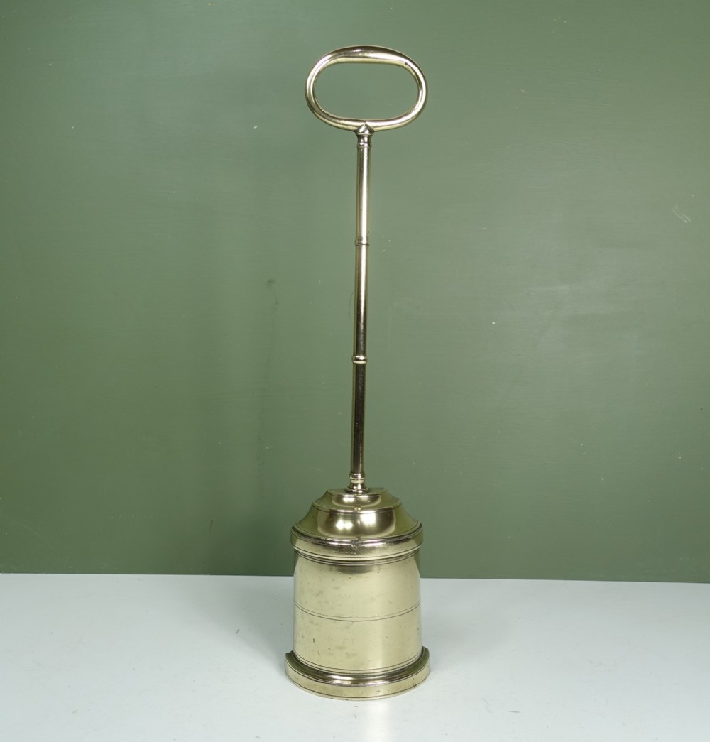 EARLY 19TH C BRASS DOOR PORTER