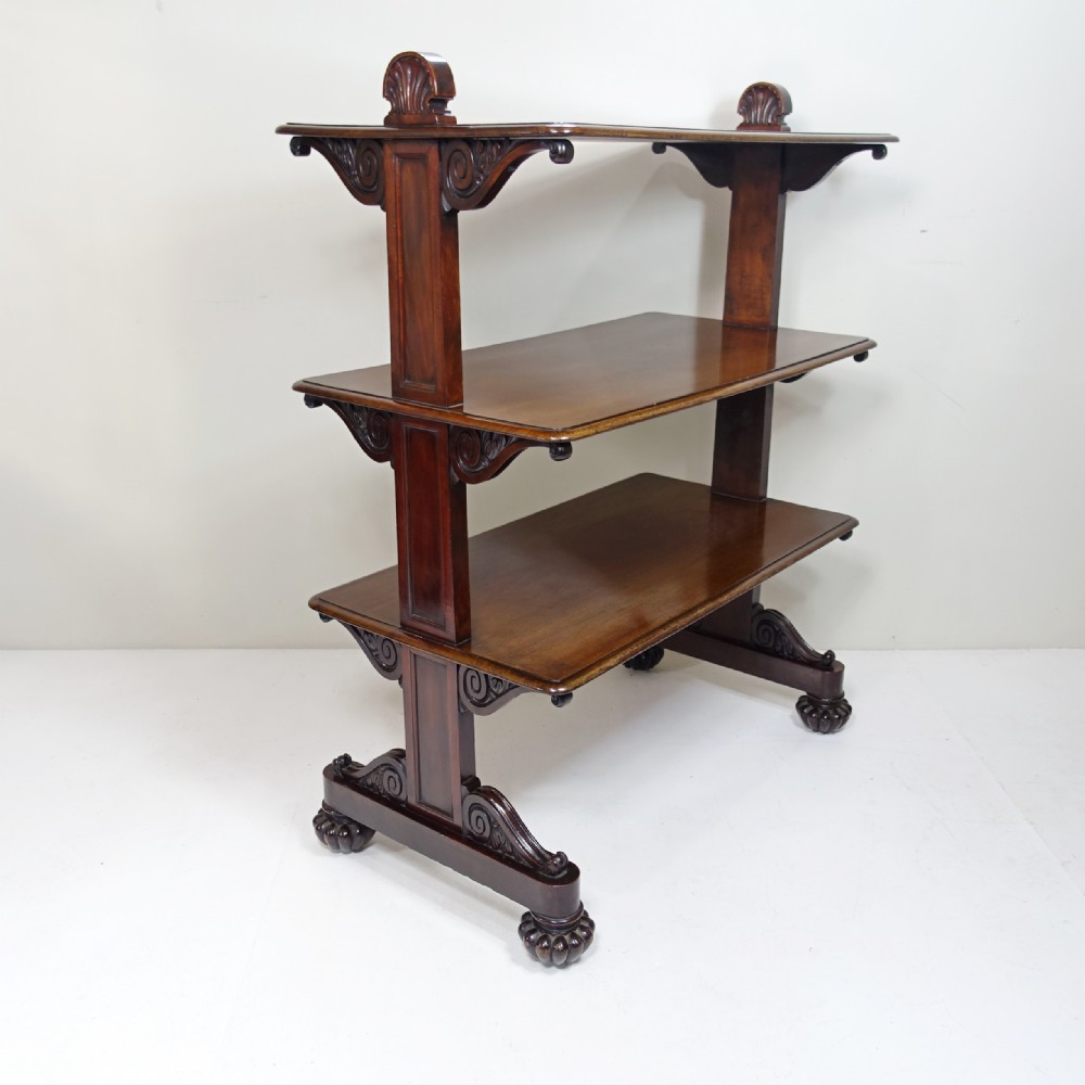 WILLIAM IV MAHOGANY BUFFET, DUMB WAITER