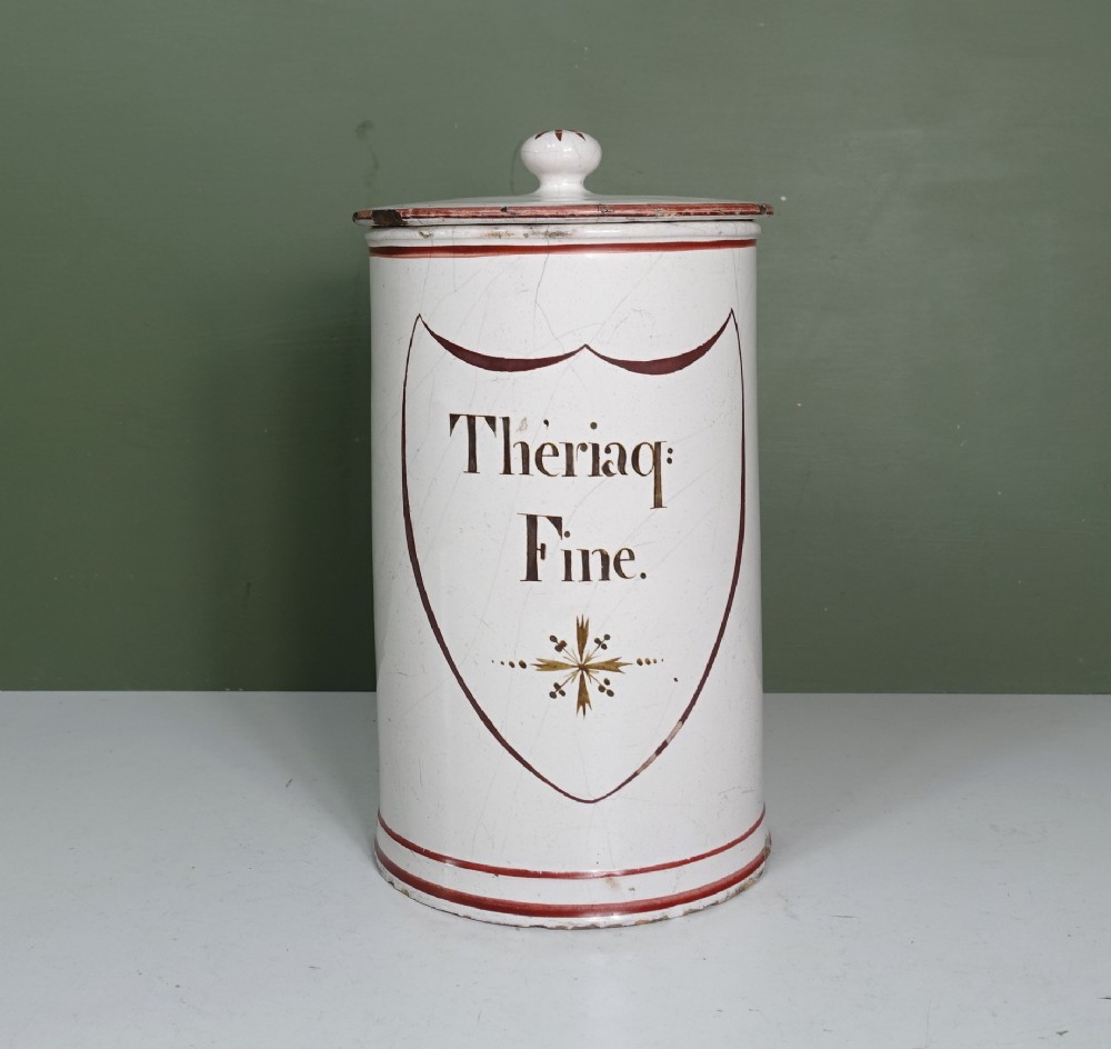 18TH C DELFT APOTHECARY JAR