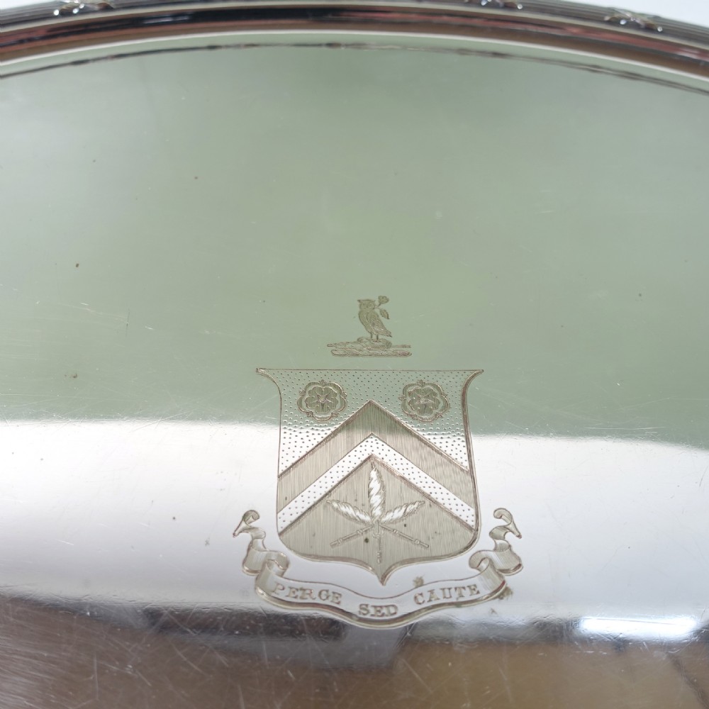 LARGE 19TH C SILVER PLATED TRAY View V