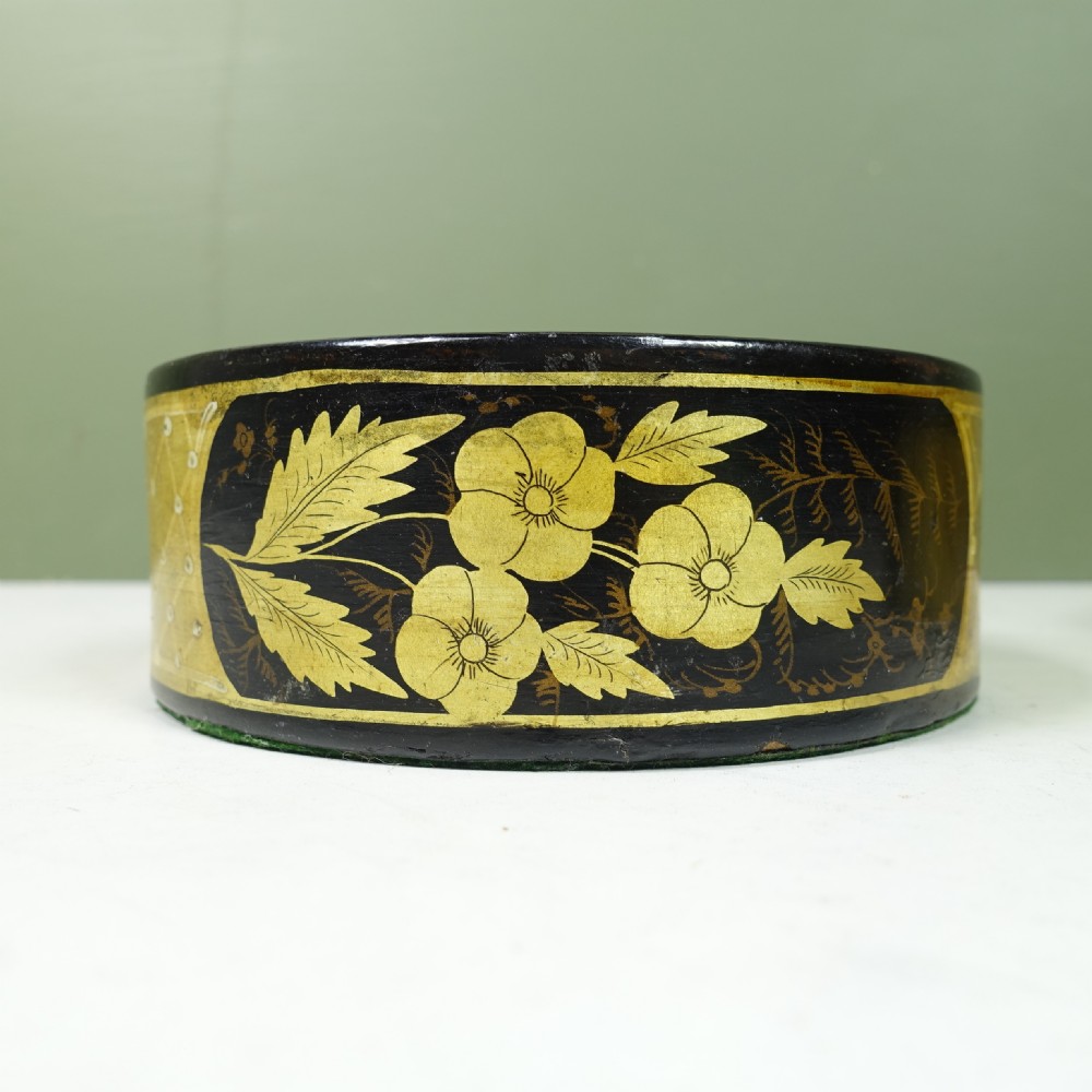 PAIR OF REGENCY PAPIER MACHE BOTTLE COASTERS View V