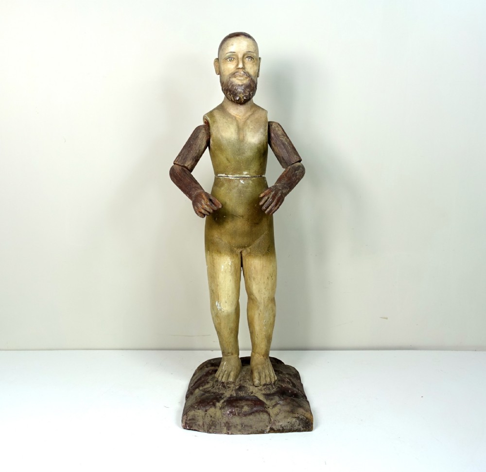 18TC C CARVED ARTICULATED MANNEQUIN