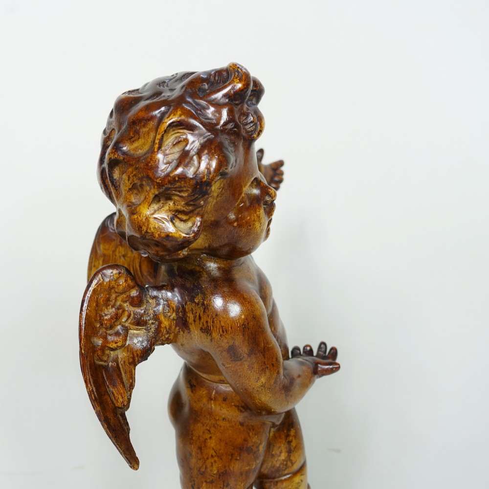 18TH C CARBED LIMEWOOD CHERUB View VI