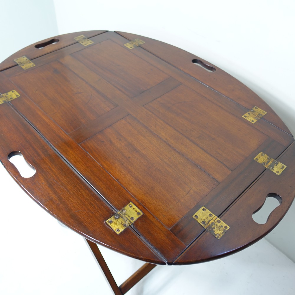 18TH C MAHOGANY BUTLERS TRAY & STAND View V