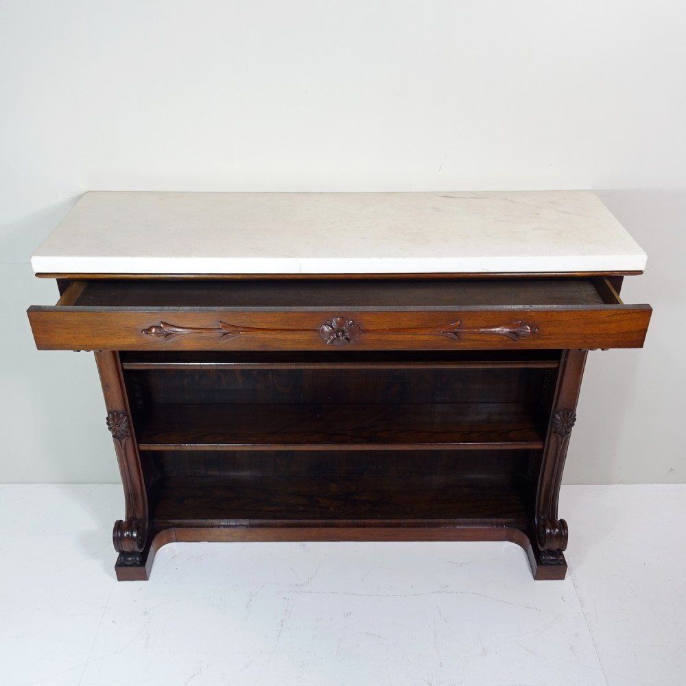 19TH C MARBLE TOPPED BOOKCASE View III