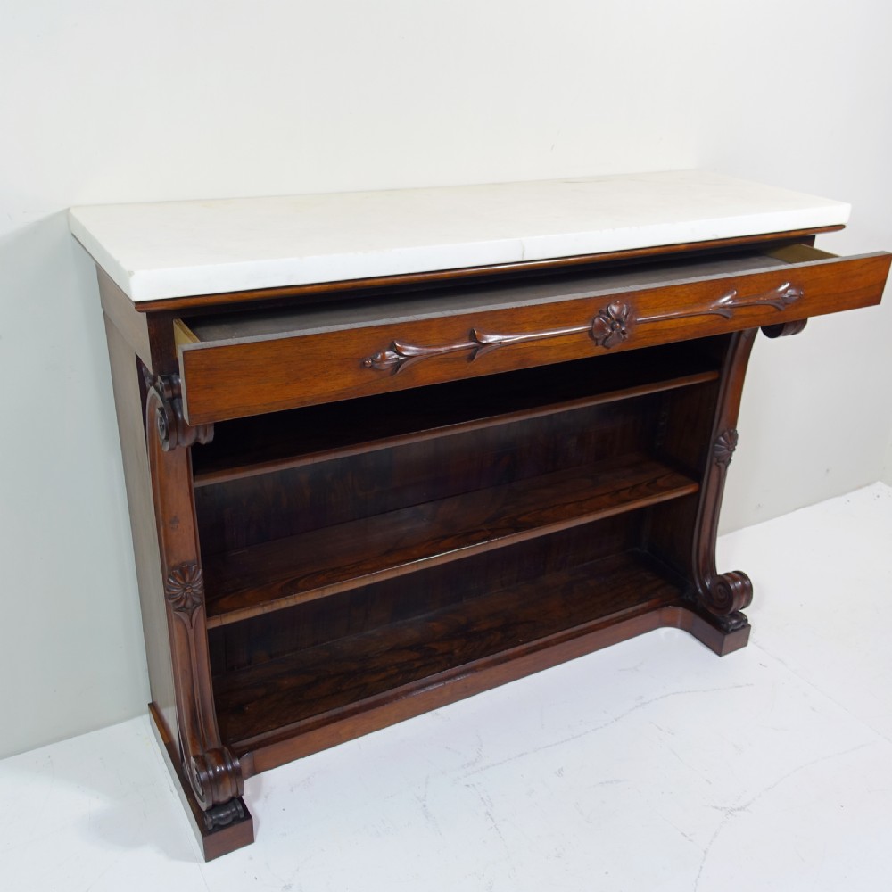 19TH C MARBLE TOPPED BOOKCASE View IV