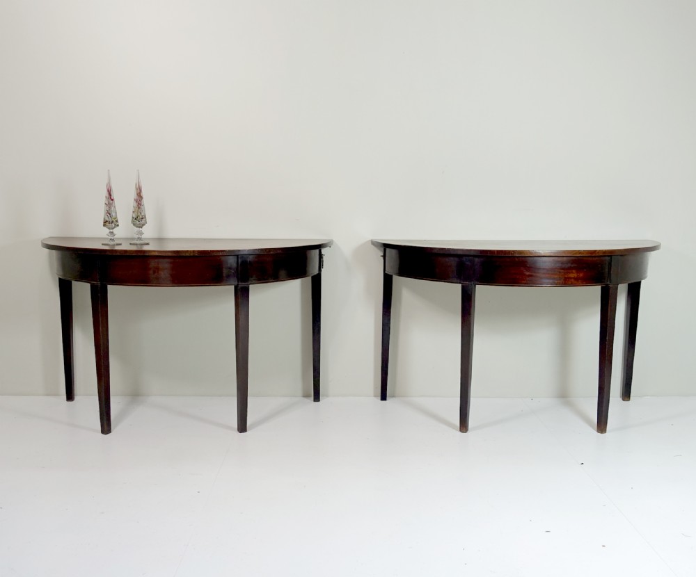 PAIR OF GEORGE III MAHOGANY TABLES