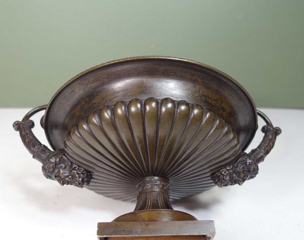PAIR OF REGENCY BRONZE TAZZA View V