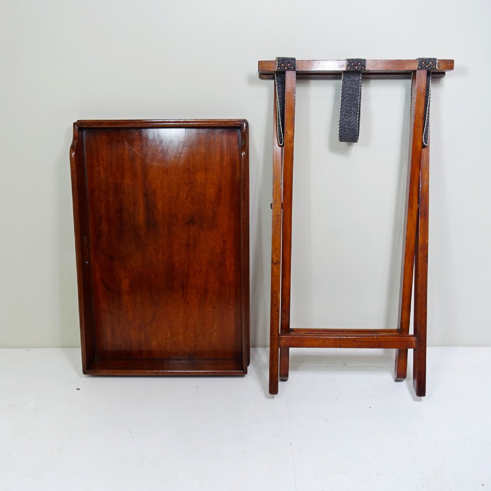 EARLY 19TH C MAHOGANY BUTLERS TRAY & STAND View VI