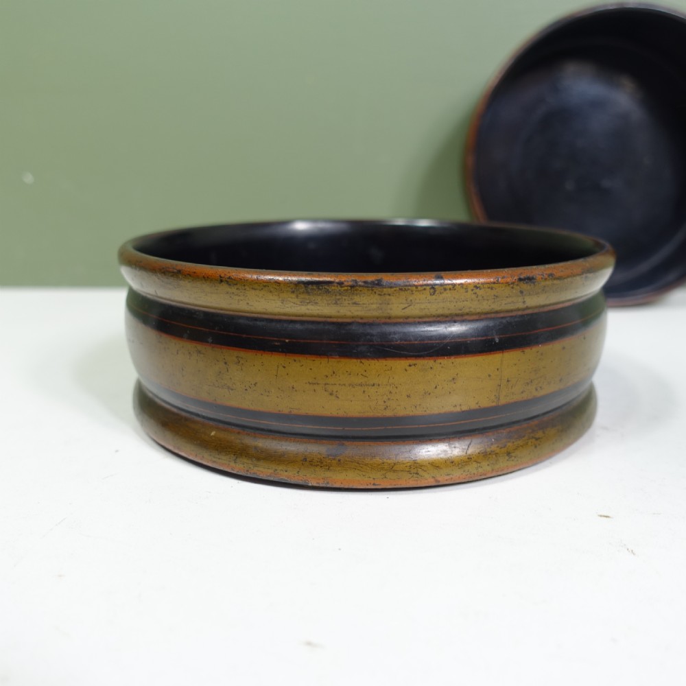 PAIR OF 19TH C PAPIER MACHE BOTTLE / DECANTER COASTERS View IV