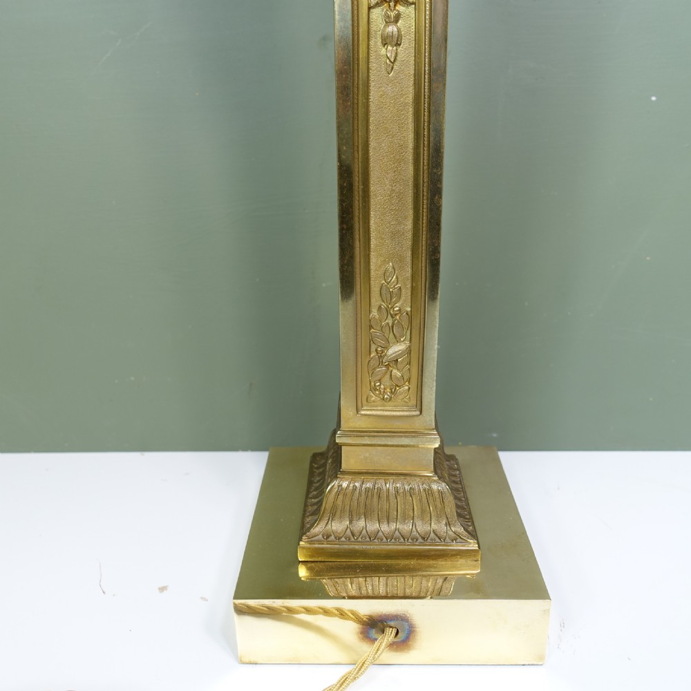 19TH C BRASS LAMP BASE View V