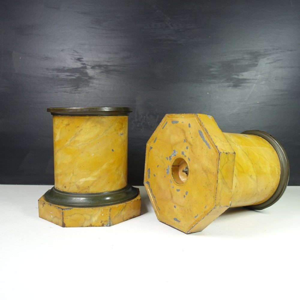 PAIR OF 19TH C TOLE PLINTHS View III