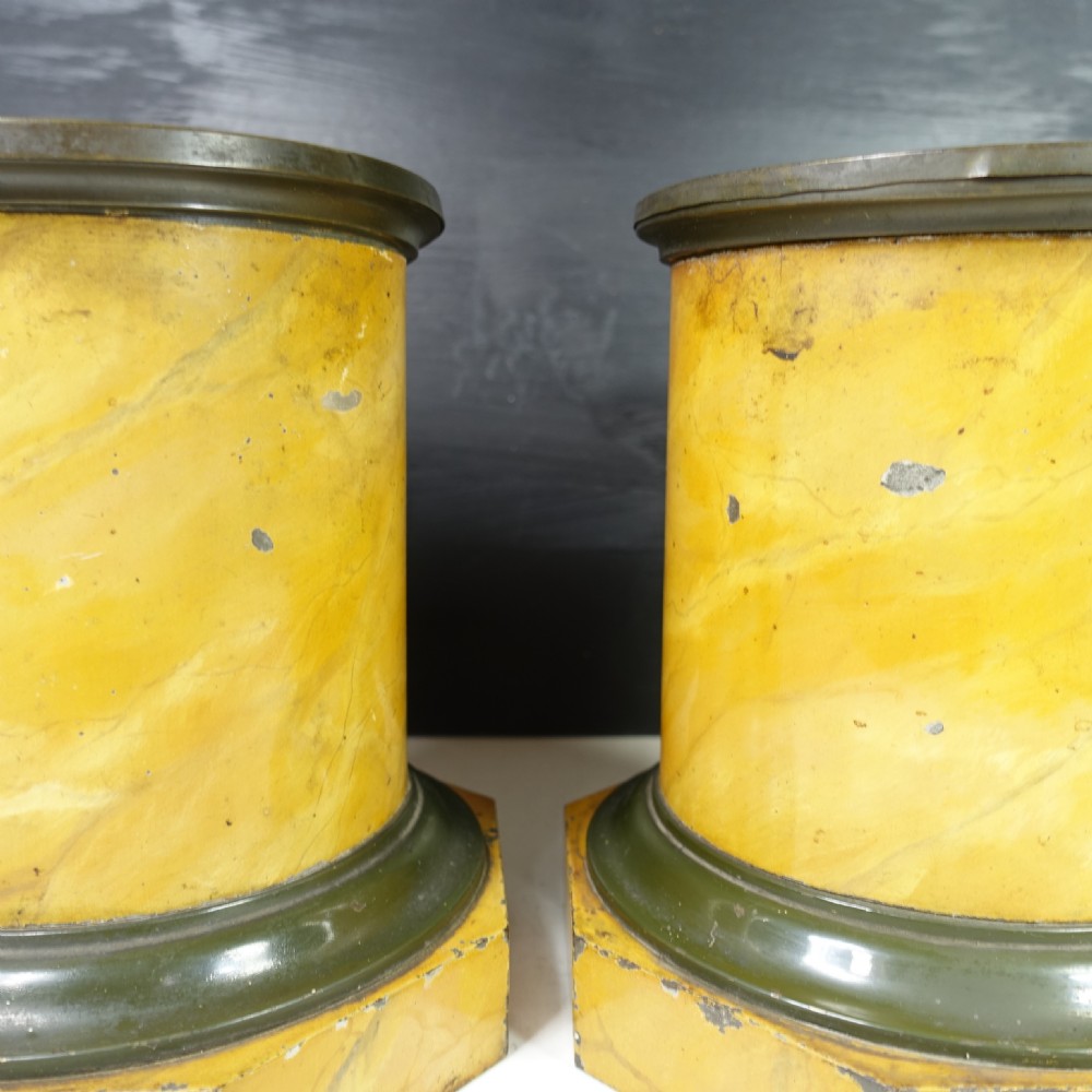 PAIR OF 19TH C TOLE PLINTHS View IV