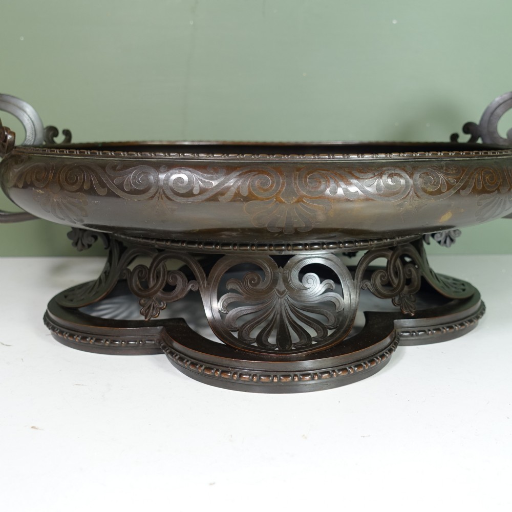 19TH C BRONZE NEO CLASSICAL BOWL View III
