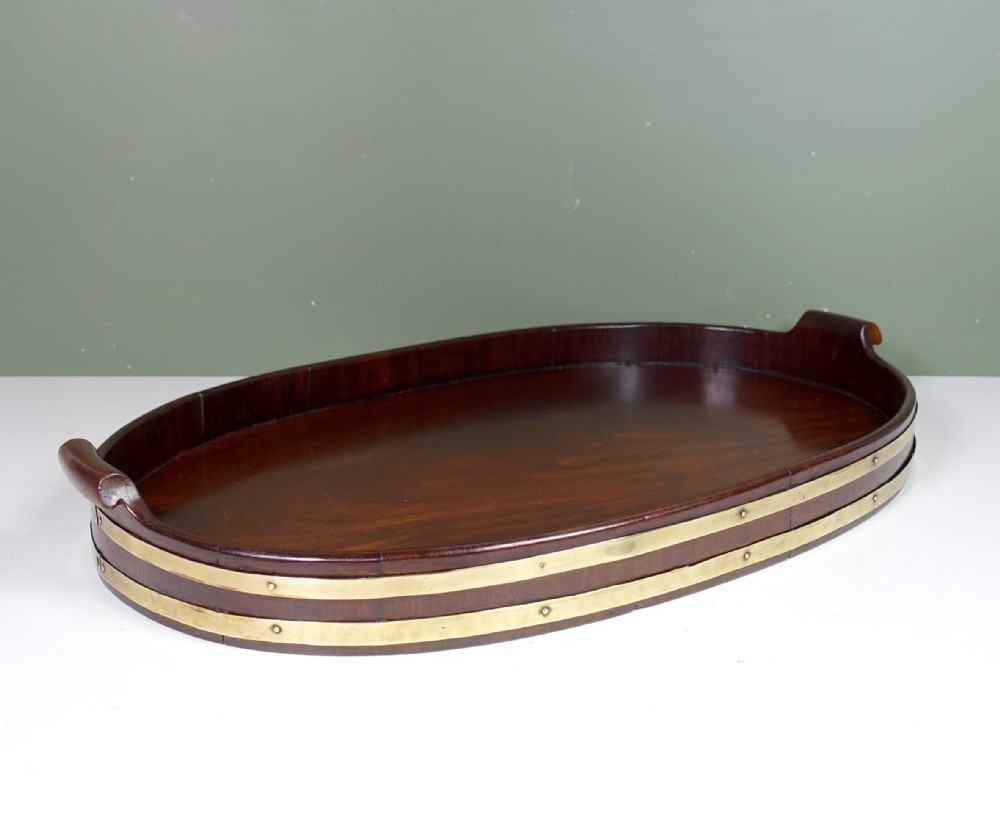 EARLY 19TH C MAHOGANY TRAY