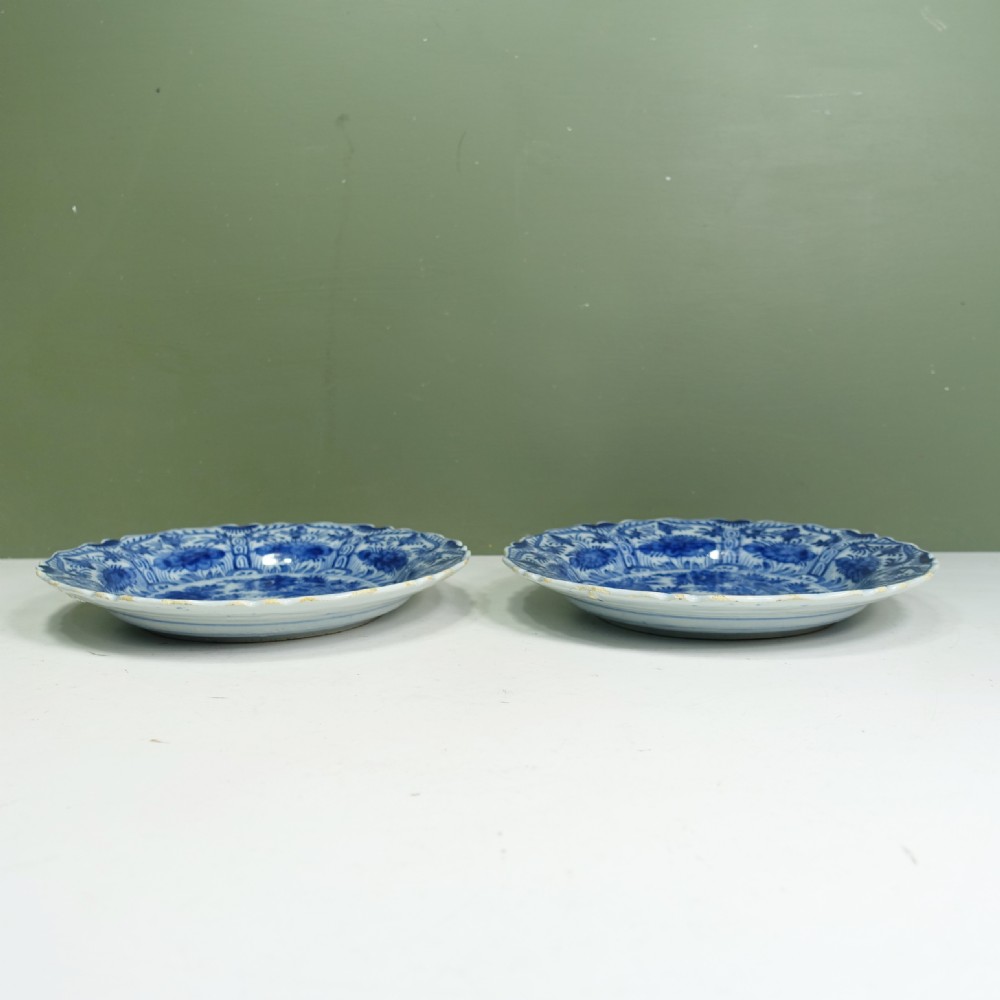 PAIR OF 18TH C DELFT PLATES View III