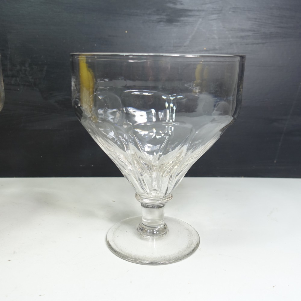 PAIR OF LARGE 19TH C GLASS GOBLETS View III