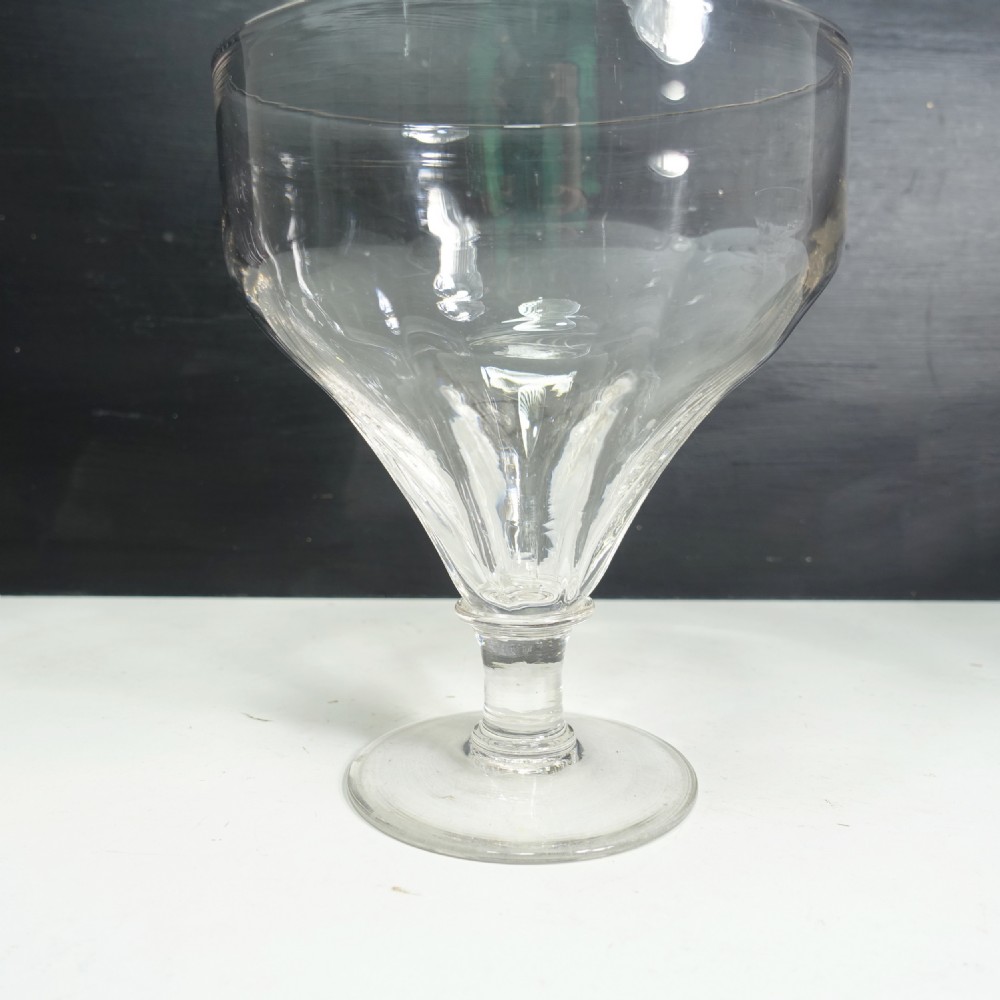 PAIR OF LARGE 19TH C GLASS GOBLETS View VI