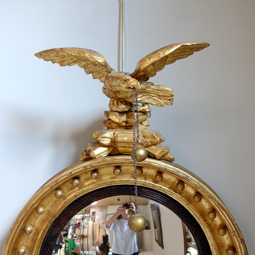 REGENCY GILT CONVEX MIRROR View II