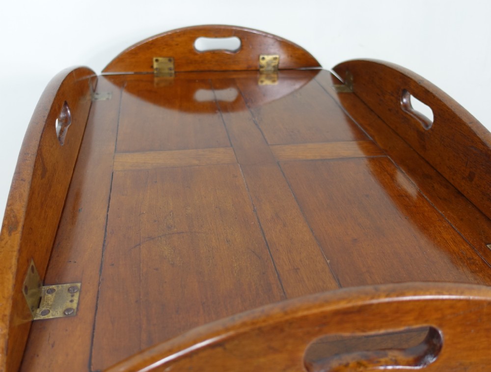 EARLY 19TH C MAHOGANY BUTLERS TRAY & STAND View VI