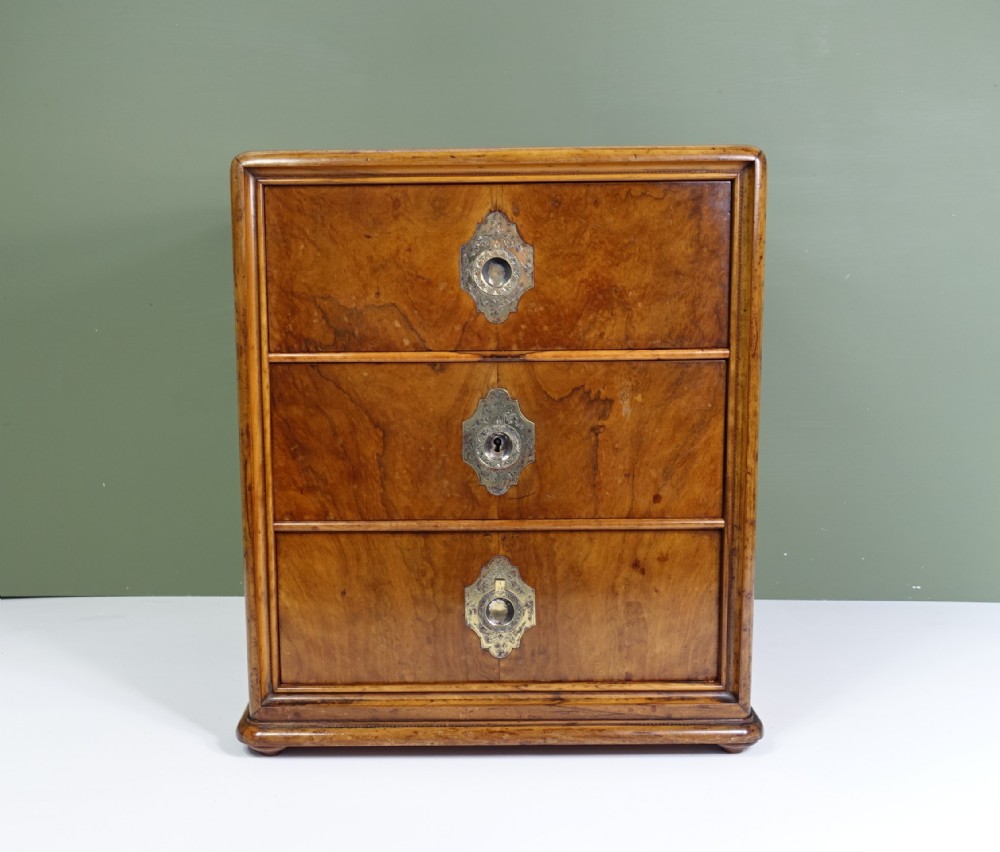 19TH C WALNUT CABINET, HUMIDOR