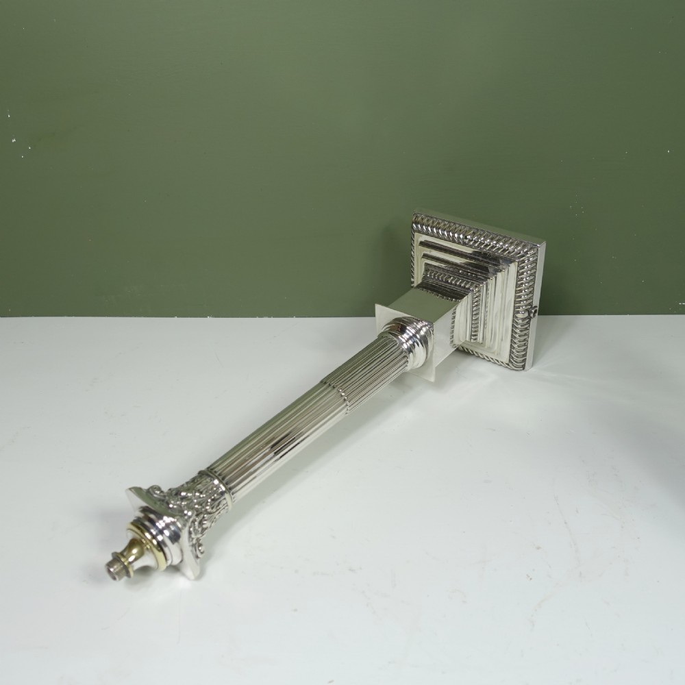 19TH C SILVER PLATED LAMP BASE View V