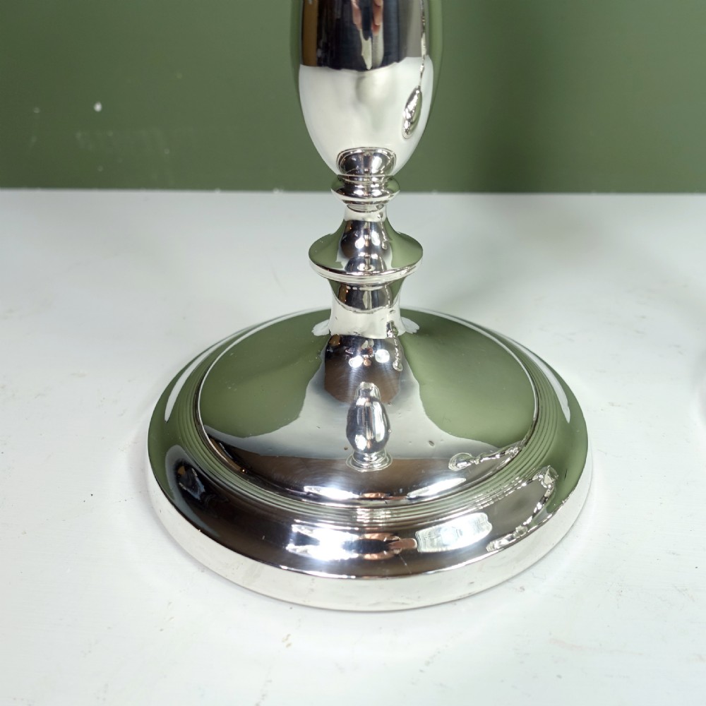 PAIR OF SILVER CANDLESTICKS, BIRMINGHAM 1920 View VI