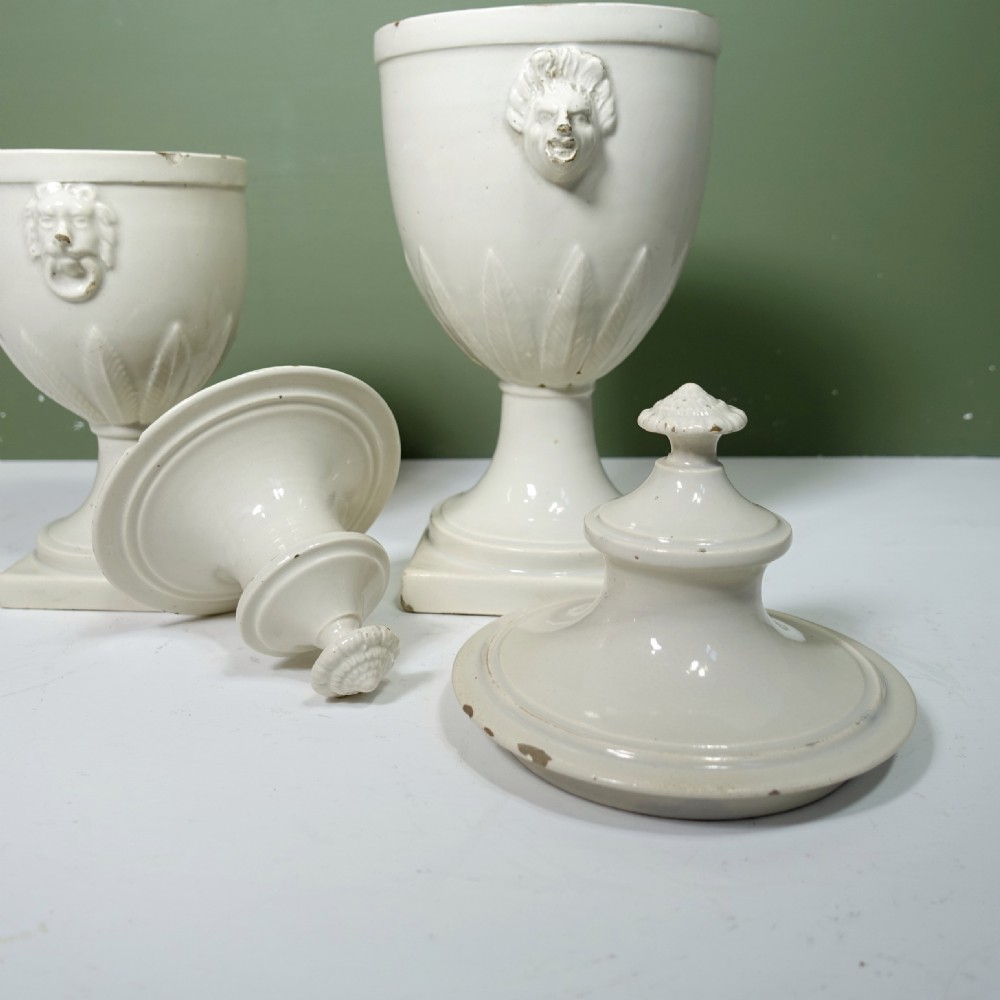 TWO EARLY 19TH C CLASSICAL VASES & COVERS View III
