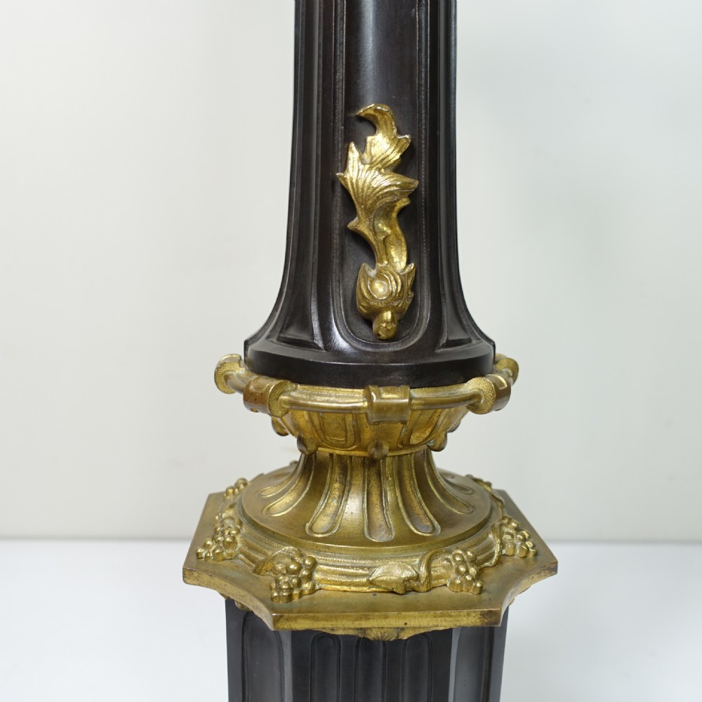 PAIR OF 19TH C BRONZE & ORMOLU LAMPS View II