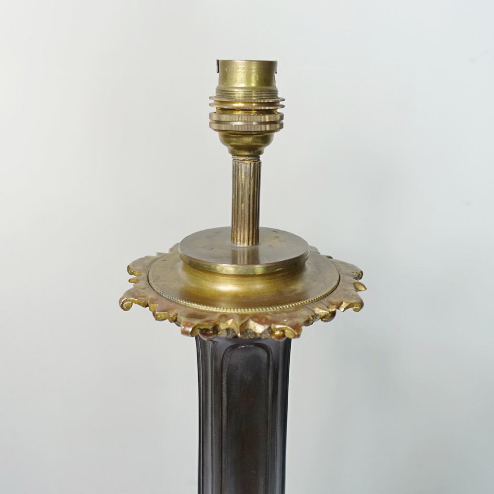 PAIR OF 19TH C BRONZE & ORMOLU LAMPS View V