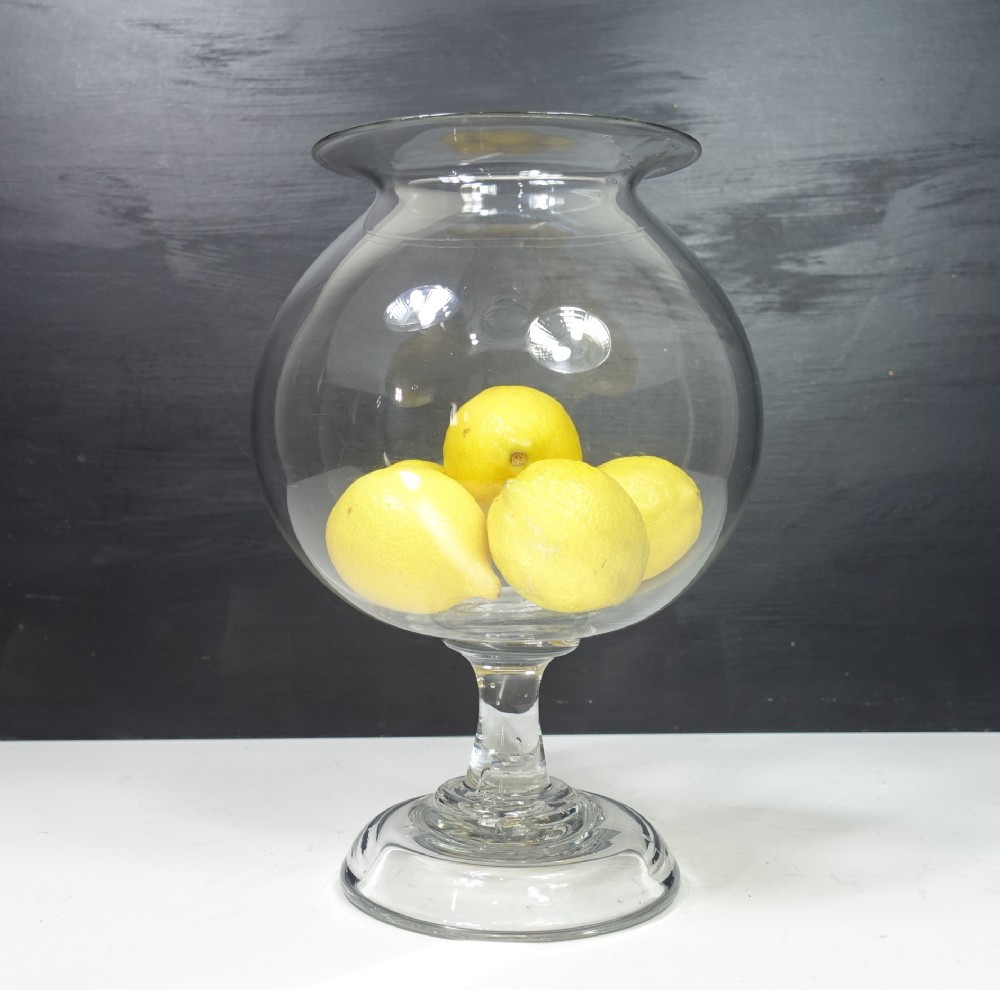 EARLY 19TH C GLASS LEECH JAR