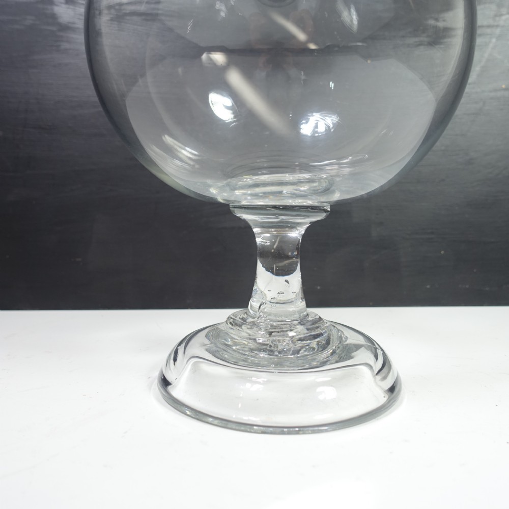 EARLY 19TH C GLASS LEECH JAR View III