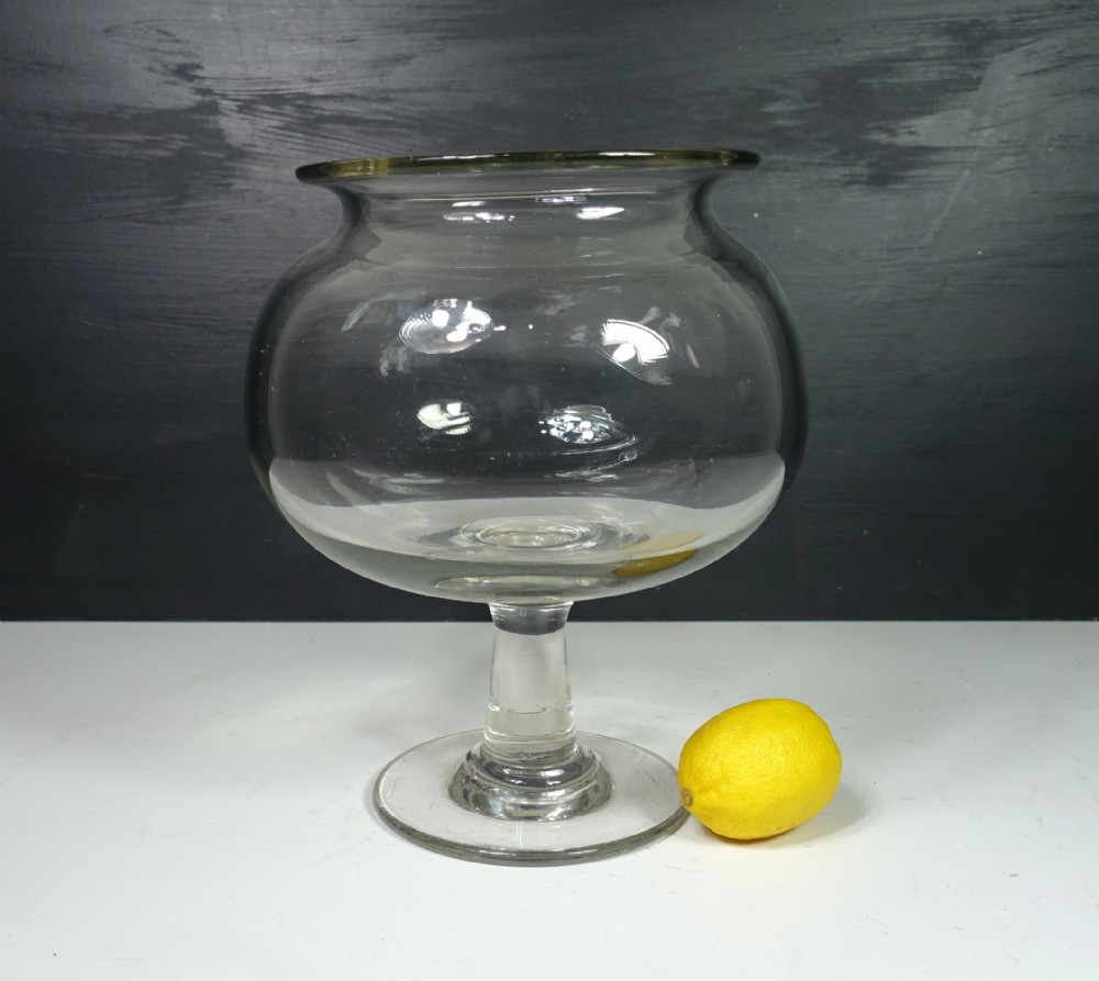 LATE 18T / EARLY 19TH C GLASS LEECH JAR