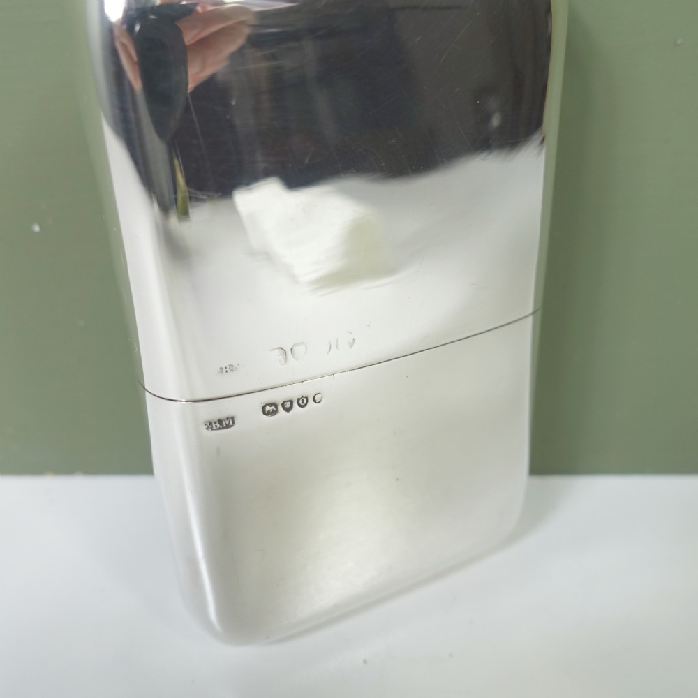 SOLID SILVER HIP FLASK, LONDON 1890 View V